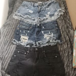 Free People Blue Denim Shorts